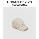 URBAN REVIVO夏季新款女士时尚百搭字母刺绣棒球帽UAWA32224 米白 F