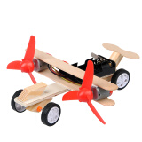 可爱布丁儿童玩具电动拼装飞机科技小制作中小学6-8-10岁实验材料螺旋桨动力机模型生日节日礼物