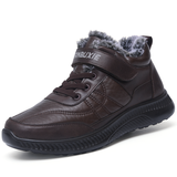 拾映冬季老北京布鞋男士老人保暖棉鞋防滑加绒加厚中老年爸爸鞋防水 男款卡色【兔毛】 41