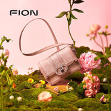菲安妮（FION）花窗盒子包女包设计师联名油画斜挎小方包单肩斜挎包送女友 烟粉瑶池