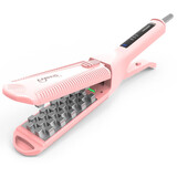 AARHUS【次日达】网红热荐 空气垫发根蓬蓬夹头发蓬松神器玉米烫须格子夹板男女锡纸烫卷发棒美发器 负离子抖音款 粉色