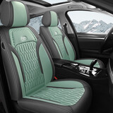 车鞍 新款免洗科技布汽车坐垫四季通用汽车座套座垫布艺全包 全科技布-薄荷绿-标准版 五座通用-留言车型