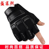 盛赛熙海豹战术半指手套男士骑行户外运动健身训练搏击格斗 黑色 均码