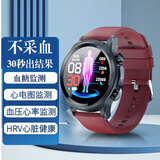 DMDG 智能手表环不采血测血糖男女健康监测手表测量血压心率体温血氧睡眠老人健康监护安卓IOS通用 顶配版+黑色硅胶带【测血糖血压心率体温】