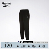 Reebok锐步官方男子PANT黑色经典LOGO款运动休闲舒适潮流百搭卫裤 GV5509_黑色 A/XL