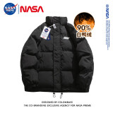 Colombass NASA潮牌羽绒服男冬季新款短款男士加厚保暖宽松冬装外套 黑色(升级款) M/170(建议90-115斤)