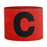 足球比赛裁判用品边裁旗挑边器红黄牌裁判装备护齿口哨巡边旗 队长袖标(红色)