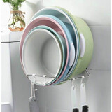 蕉迟 挂盆钩免打孔脸盆架卫生间置物架挂钩澡盆架浴室壁挂毛巾架 小号的1个【赠4钩）