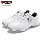 PGM 高尔夫球鞋 女款运动鞋 防侧滑钉鞋 防水鞋子 XZ082-白灰色【旋扣鞋带】 36