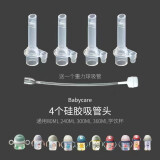 舒贝迪可配baby.care儿童吸管杯配件婴儿水杯吸管宝宝学饮杯奶瓶鸭嘴头 4个嘴+重力球