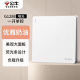 公牛（BULL）开关插座 G12系列 一开单控开关大面板开关G12K111 暮雪白