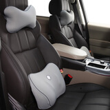 GiGi汽车头枕腰靠套装太空记忆棉车用座椅腰垫靠垫靠背护颈枕靠枕灰色