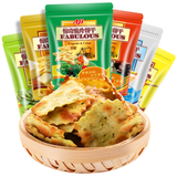 Aji惊奇脆片饼干200g*5包芝士好吃的零食不规则薄脆饼干咸味混合口味 蔬菜2+洋葱2+泡菜1【5包】 1000g