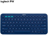罗技（logitech） 蓝牙键盘K380多设备切换笔记本平板IPAD电脑适用 时尚轻薄巧克力 按键 蓝色