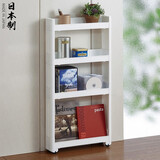 家の物语（KATEI STORY） 日本进口客厅置物架厨房收纳架夹缝车浴室置物架间隙整理架落地 顶层开放式4层窄型(加长）F-2573