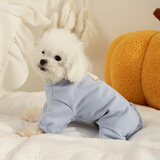 华元宠具（hoopet）狗狗衣服小型犬秋冬保暖宠物衣服冬天比熊幼犬泰迪小狗全包四脚衣 【德绒款】四脚护肚衣-杜若蓝 XS:背长22.5cm-推荐体重2-5斤