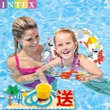 INTEX 59241流行浮圈充气游玩装备儿童泳圈救生圈游泳圈内径26cm 适合6-10岁 随机发