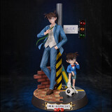 NXDL名侦探柯南模型动漫周边怪盗基德手办工藤新一江户川公仔摆件礼品 柯南与工藤新一双人场景高约26cm