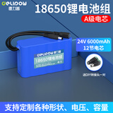 德力普（Delipow） 24V锂电池组18650电芯大容量电瓶便携户外拉杆箱音响话筒太阳能路灯监控带保护板 可支持定制 24V6Ah【12节电芯】113*70*40mm