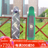 ZBOARDS 木毒长板女子初学者舞板代步全能板平花入门滑板长板专业级滑板 113cm 海拉 紫桥 白轮