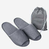 欣沁一次性拖鞋旅行便携折叠拖鞋室内棉拖鞋可多次使用 灰色 37-42