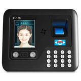 爱宝（Aibao） F-168人脸识别考勤机打卡机面部识别智能刷脸手指签到机员工上班打卡无接触 黑色 (人脸+指纹+密码)