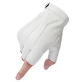 蒙斯朗瑞男士手套半指皮手套男韩版机车薄款运动骑行手套露指户外休闲开车