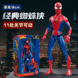 中动玩具六一儿童节礼物男孩生日玩具钢铁侠MK85蜘蛛侠美队模型手办摆件 7寸经典蜘蛛侠-【高度约18cm】
