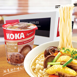 KOKA方便面鸡汤味咖喱味快熟汤面进口方便面70g*3杯/6杯面桶装 香菇6杯