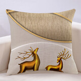 万燊 现代轻奢大地暖色耐脏抱枕简约客厅沙发靠枕样板房装饰靠背软包 J款 50X50cm(枕套加枕芯）