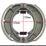 豪爵摩托车DK125刹车片DK150S加厚刹车皮碟刹片前后刹车制动蹄块 后鼓刹片（豪爵DK125/150专用）