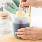 法焙客（FOR BAKE） 硅胶量杯耐高温250ml 500ml软量杯量具带刻度加厚烤箱用烘焙工具 500ml/FB53212