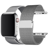 墨一 苹果手表表带磁吸 Apple Watch Series 8/9米兰尼斯钢带iwatch S7/6/5/4/SE代腕带金属表带 金属磁吸 -星光银【38/40/41mm】