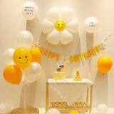 富居生日装饰气球周岁女孩男孩儿童周岁生日快乐派对party背景墙布置