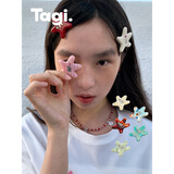 Tagi.《塔皮星》彩色钻镶嵌刘海夹头饰边边发夹高颜值刘海夹边夹送女友 森林海盐