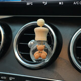 车之倩车载香水空瓶可自加分装挥发瓶出风口装饰摆件可爱卡通香薰小瓶子 miu熊咖啡 香水瓶