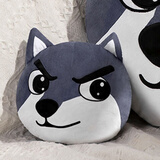 九鹿美兮哈士奇抱枕狗头搞怪可爱睡觉沙发靠垫午休趴睡枕搞笑枕头沙雕抖音 哈士奇17*17(适合幼儿园小朋友)