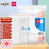 得力（deli） 加厚防水透明食品自封袋收纳袋封口袋包装袋保鲜袋密封袋密实袋 【红边8丝】7号/100只