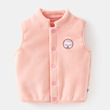 宝宝马甲秋冬婴儿衣服冬款奥利绒背心冬季马夹儿童冬装男童坎肩女 粉色 110