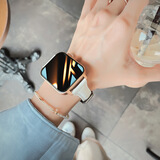 X2025新款iwatch智能手表女士款蓝牙接打电话消息提醒支付测血压心率血氧睡眠监测情侣计步运动手表 小蛮腰象牙白皮带【通话、离线支付、听音乐】