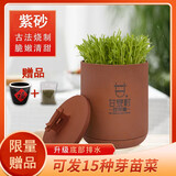 甘泉村紫砂豆芽罐全自动家用豆芽机生豆芽发芽神器发绿豆花生芽四季可用 小款紫砂豆芽罐（发2斤豆芽）