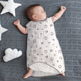 优萌宝宝睡袋纯棉纱布无袖背心新生儿童防踢被婴儿薄款空调房四季通用 6层棉纱【小小奶牛】 XL码（2~6岁可用，身高100cm）
