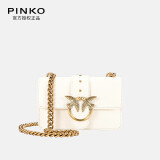 PINKO女包燕子包MINI复古做旧金属链条包白色送女友礼物