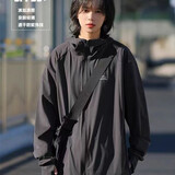 迪伽达 防晒衣服男士秋季新款紫外线夹克冰丝旅游外套速干情侣连帽女 QYRJ- G127墨灰色 XL
