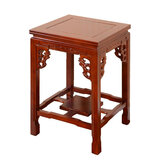 衡工 花架实木客厅中式阳台花盆架现代简约盆景架绿萝架老榆木实木质 花架 长40*宽40*高60栗子红色