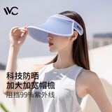VVC成毅同款遮阳帽夏季男女户外骑行太阳帽女神帽遮脸防紫外线防晒帽 【青春款】灰度蓝 可调节