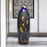 水渡烟云喷泉流水客厅创意摆件现代中欧式落地开业风车水轮简约加湿器礼品 7117L（45*47*141CM）