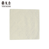 雅戈尔（YOUNGOR）方巾男士提花方巾涤丝顺滑新品商场同款丝巾 香槟色 散装(30cm*30cm)