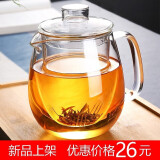 宣室堂 茶壶玻璃耐高温泡茶壶玻璃茶具套装过滤茶水分离茶杯 玻璃水壶绿茶保温加热花茶壶家用 企鹅壶650毫升