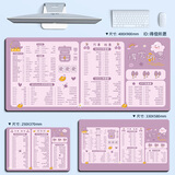 索能（SUONENG） 鼠标垫超大护手腕女生快捷键大全键盘手托电脑桌垫电竞桌面延长板电脑周边订做定制 得偿所愿 尺寸300x800mm厚度3mm